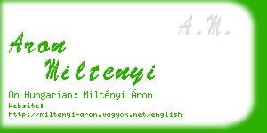 aron miltenyi business card